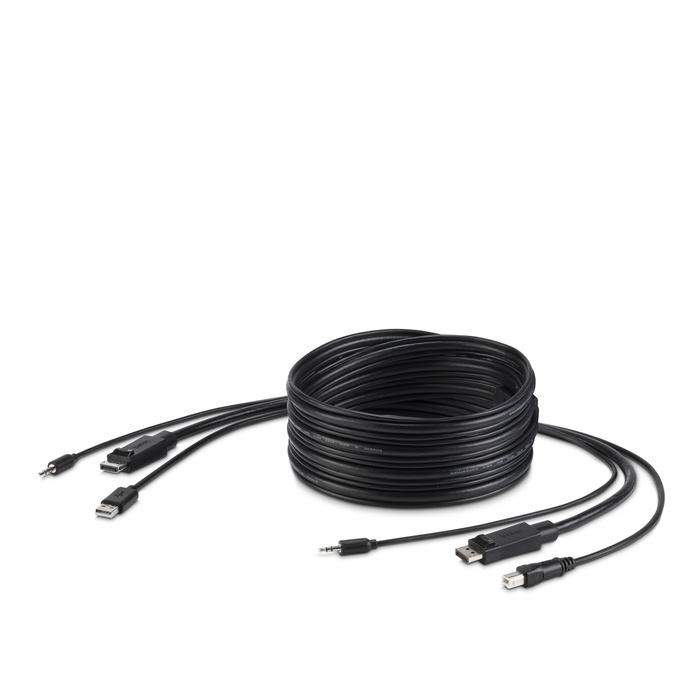 TAA DP/USB/AUD SKVM CBL, DP M/M; USB A/B, 6', Black, hi-res